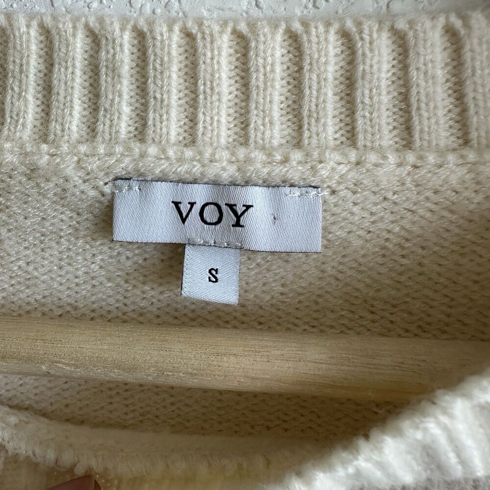 Voy Sweater S Lemon Embroidered Women’s Pullover - Picture 4 of 6
